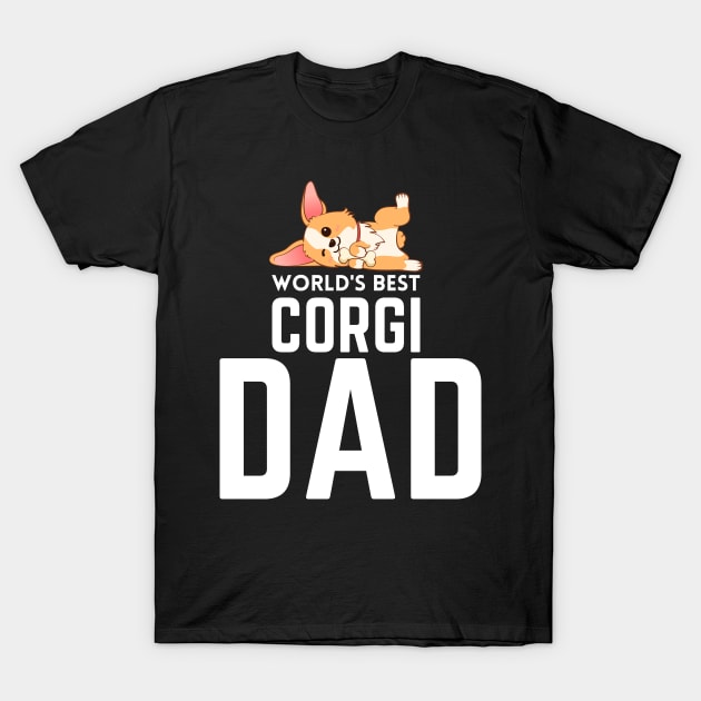 World's Best Corgi Dad T-Shirt by Outfit Clothing